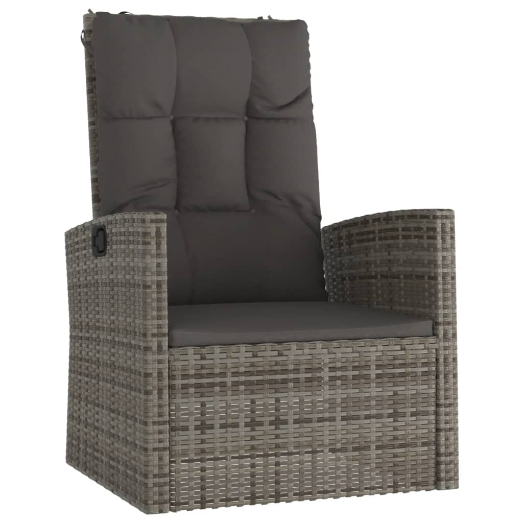 3-delige Loungeset met kussens poly rattan