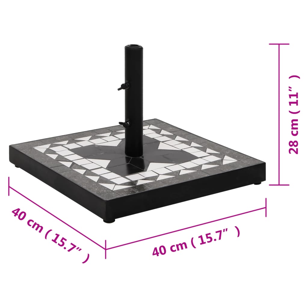 Parasolvoet vierkant 12 kg