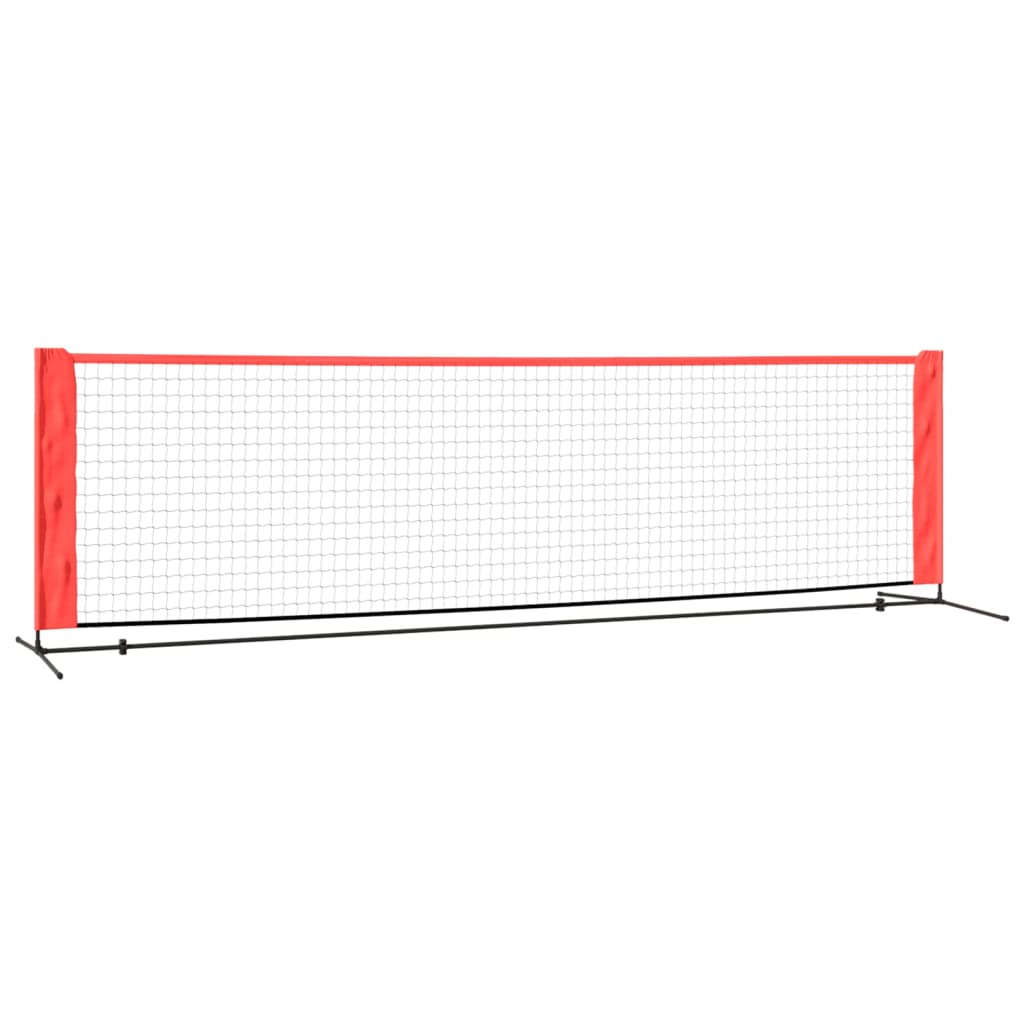 Tennisnet 400x100x87 cm polyester zwart en rood