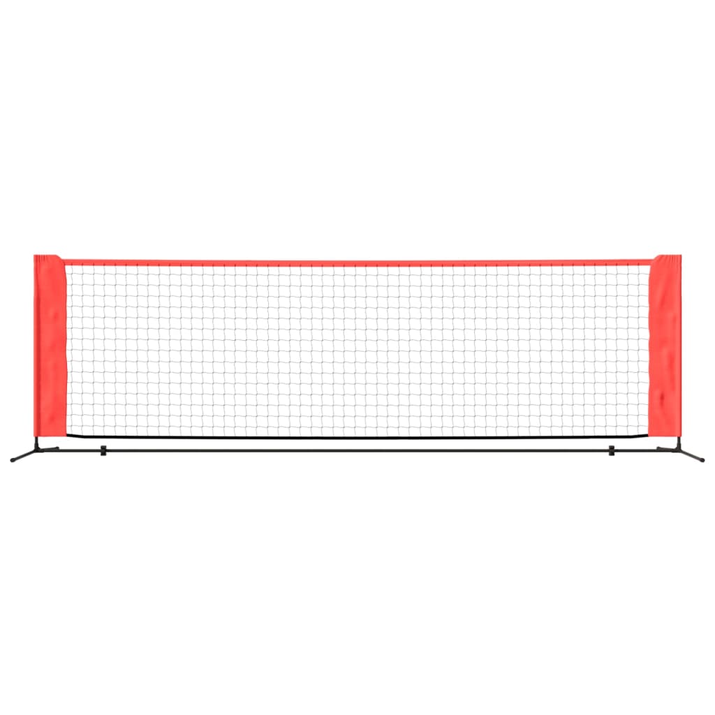 Tennisnet 400x100x87 cm polyester zwart en rood