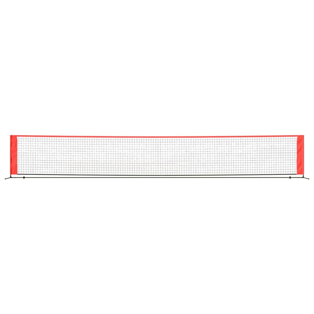 Tennisnet 400x100x87 cm polyester zwart en rood