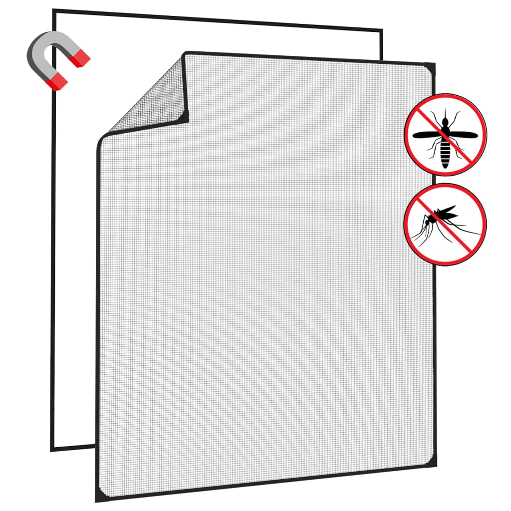 Insectenhor voor ramen magnetisch 130x150 cm wit