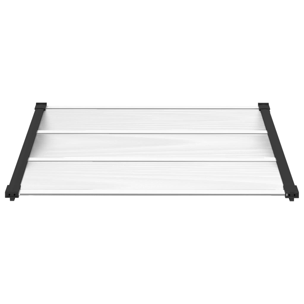 Deurluifel 239x90 cm polycarbonaat zwart en transparant