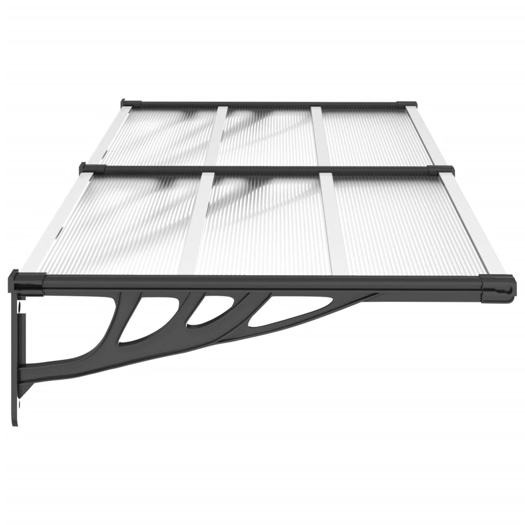 Deurluifel 239x90 cm polycarbonaat zwart en transparant