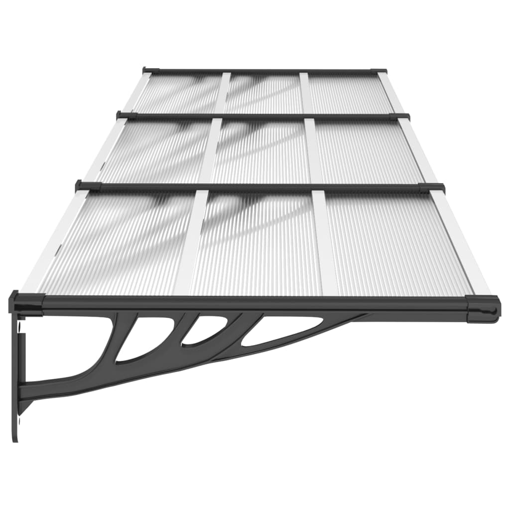 Deurluifel 239x90 cm polycarbonaat zwart en transparant