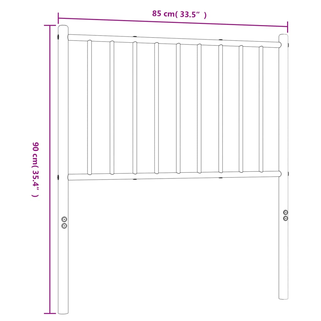 Hoofdbord 107 cm metaal