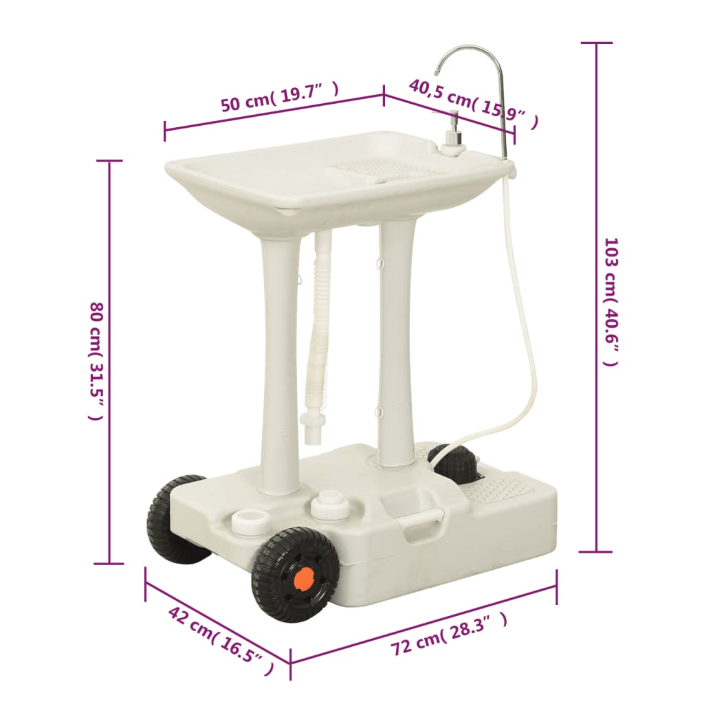 Campingtoilet en wasbak draagbaar