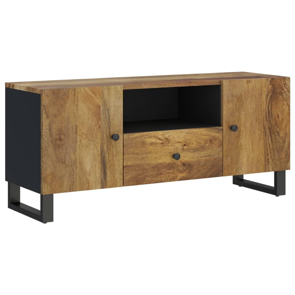 Tv-meubel 105x33,5x46 cm massief acaciahout en bewerkt hout