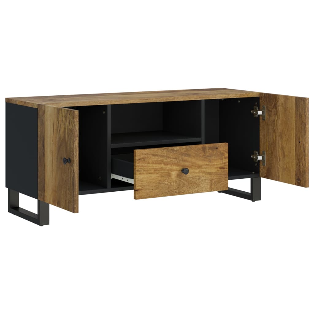 Tv-meubel 105x33,5x46 cm massief acaciahout en bewerkt hout