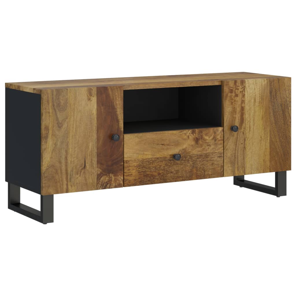 Tv-meubel 105x33,5x46 cm massief acaciahout en bewerkt hout