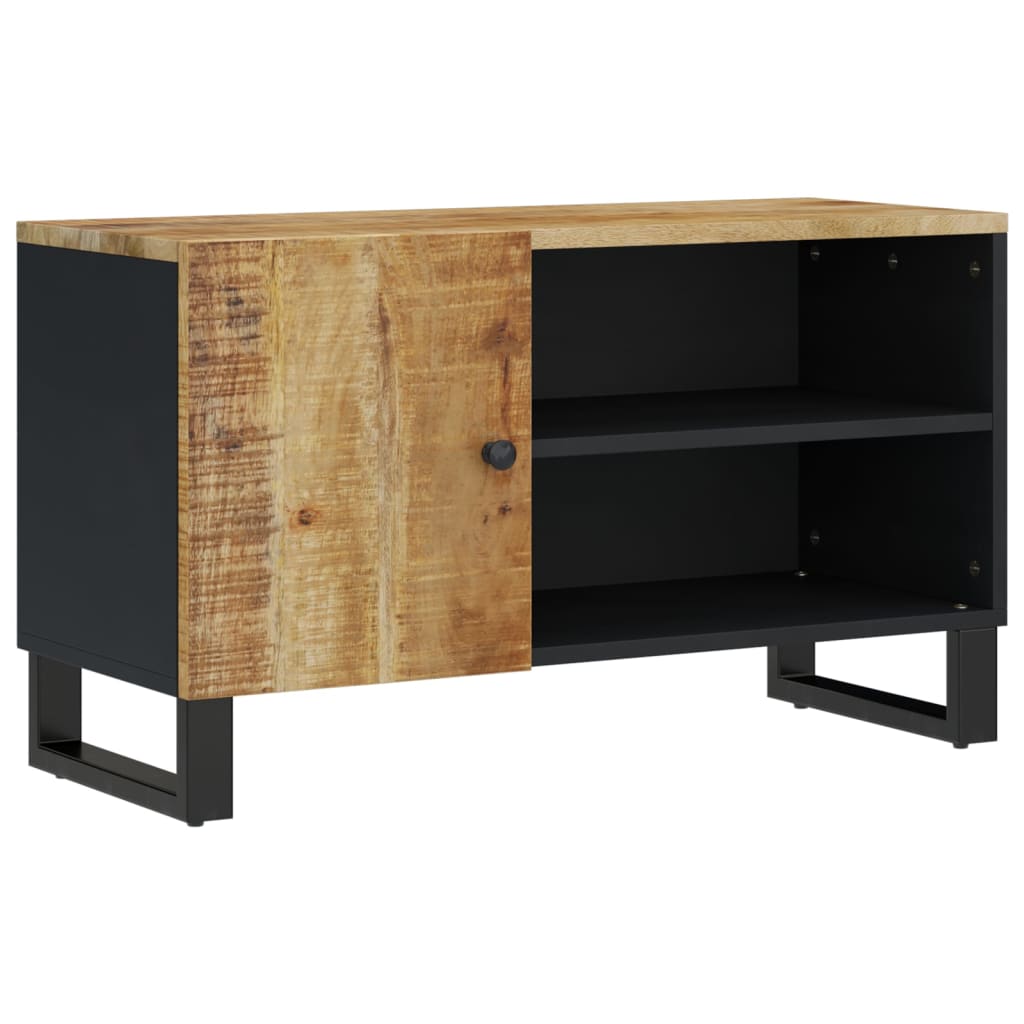 Tv-meubel 80x33x46 cm massief mangohout en bewerkt hout