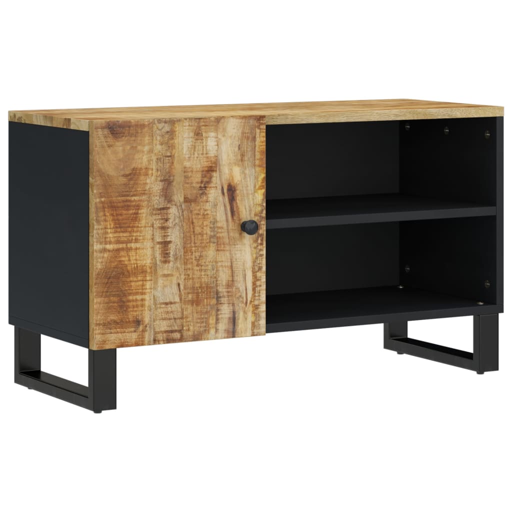 Tv-meubel 80x33x46 cm massief mangohout en bewerkt hout