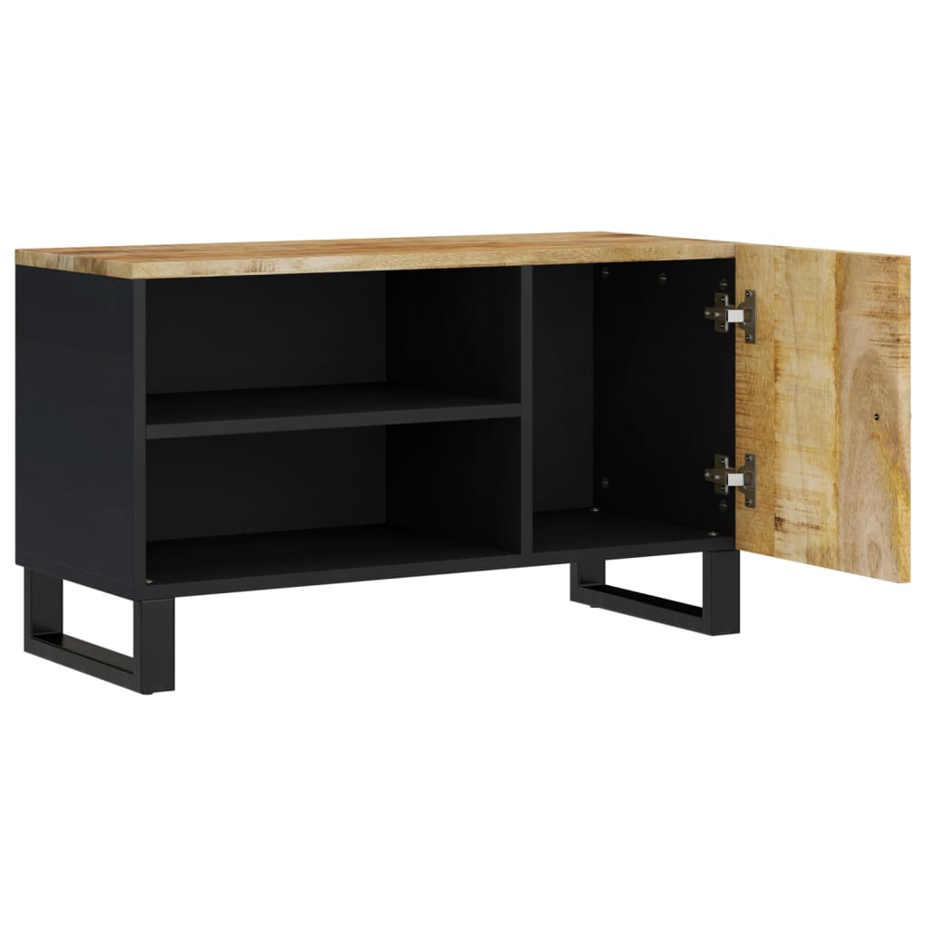 Tv-meubel 80x33x46 cm massief mangohout en bewerkt hout