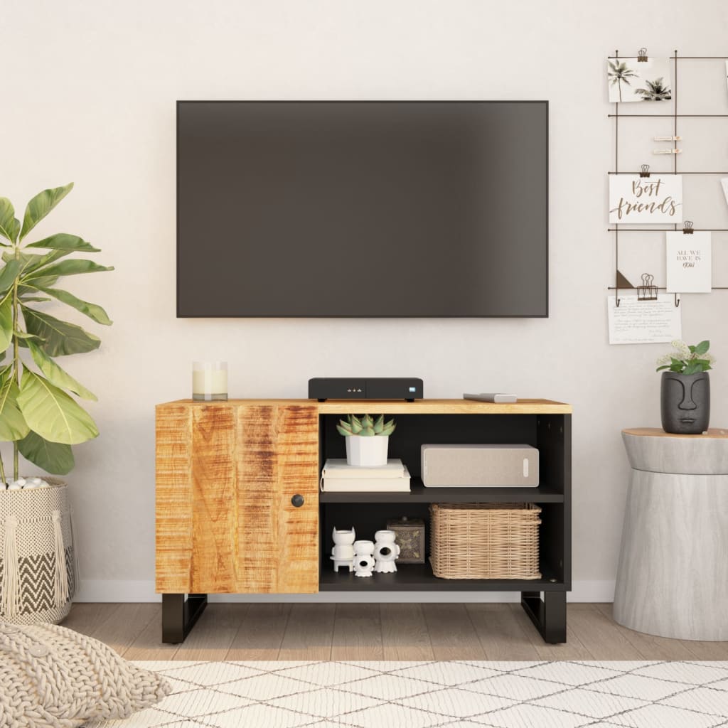 Tv-meubel 80x33x46 cm massief hout gerecycled en bewerkt hout