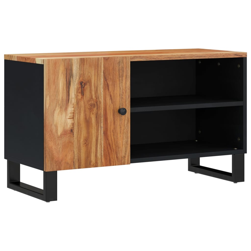 Tv-meubel 80x33x46 cm massief mangohout en bewerkt hout