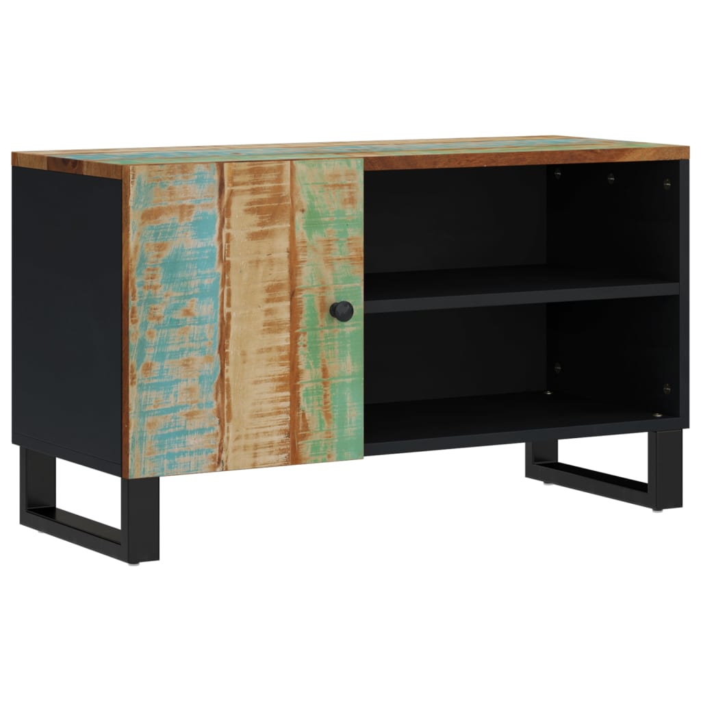 Tv-meubel 80x33x46 cm massief hout gerecycled en bewerkt hout