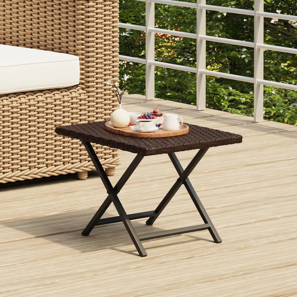 Tafel inklapbaar 45x35x32 cm poly rattan