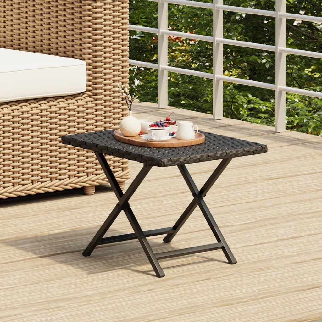 Tafel inklapbaar 45x35x32 cm poly rattan