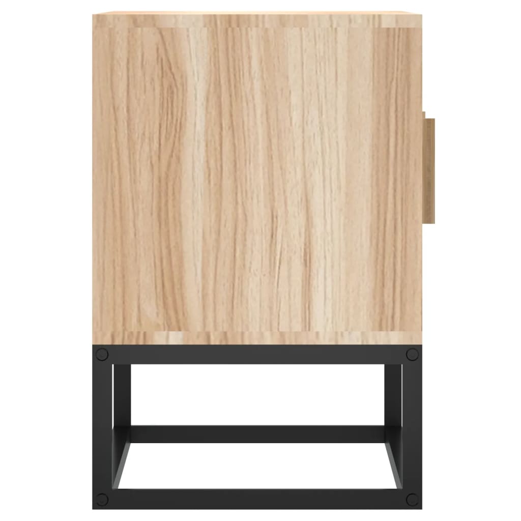 Tv-meubel 105x30x45 cm bewerkt hout en ijzer zwart