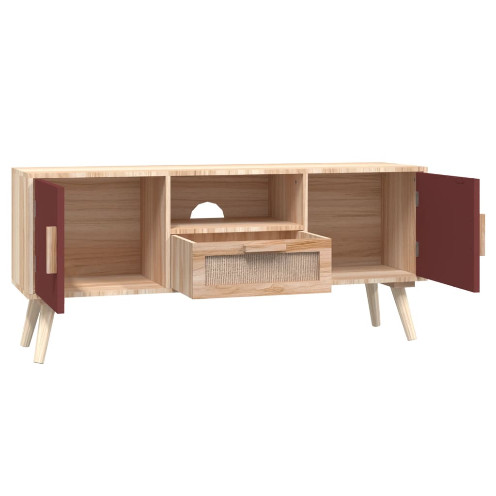 Tv-meubel met deuren 105x30x45 cm bewerkt hout