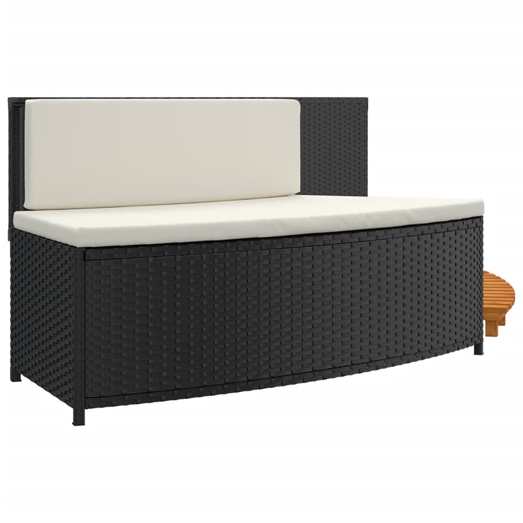 Opbergschappen 2 st poly rattan