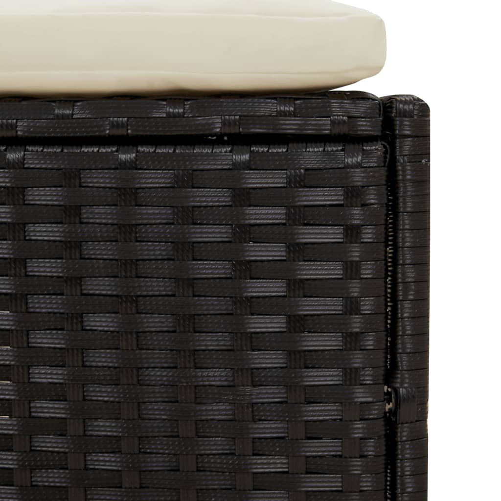 Opbergschappen 2 st poly rattan