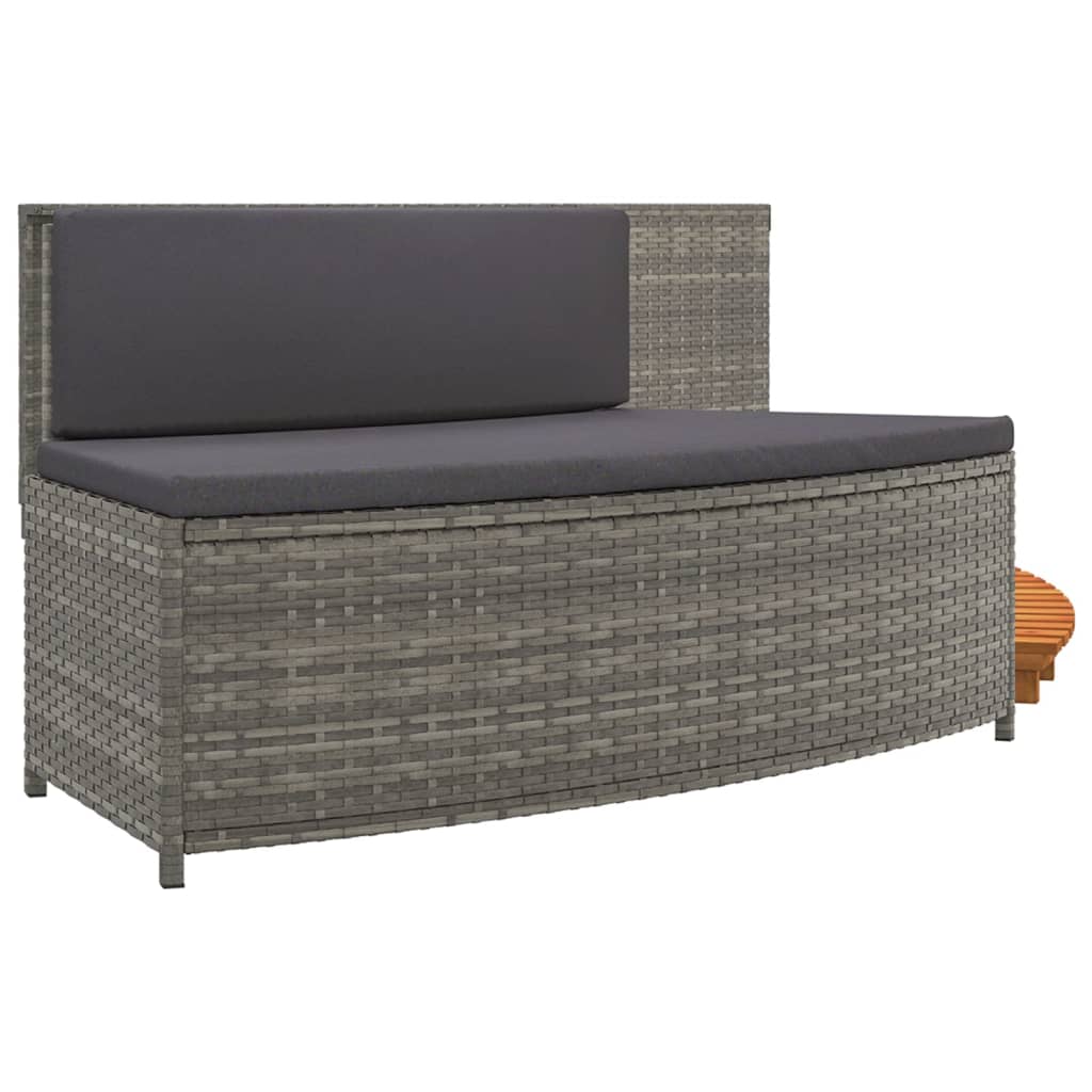 Opbergschappen 2 st poly rattan