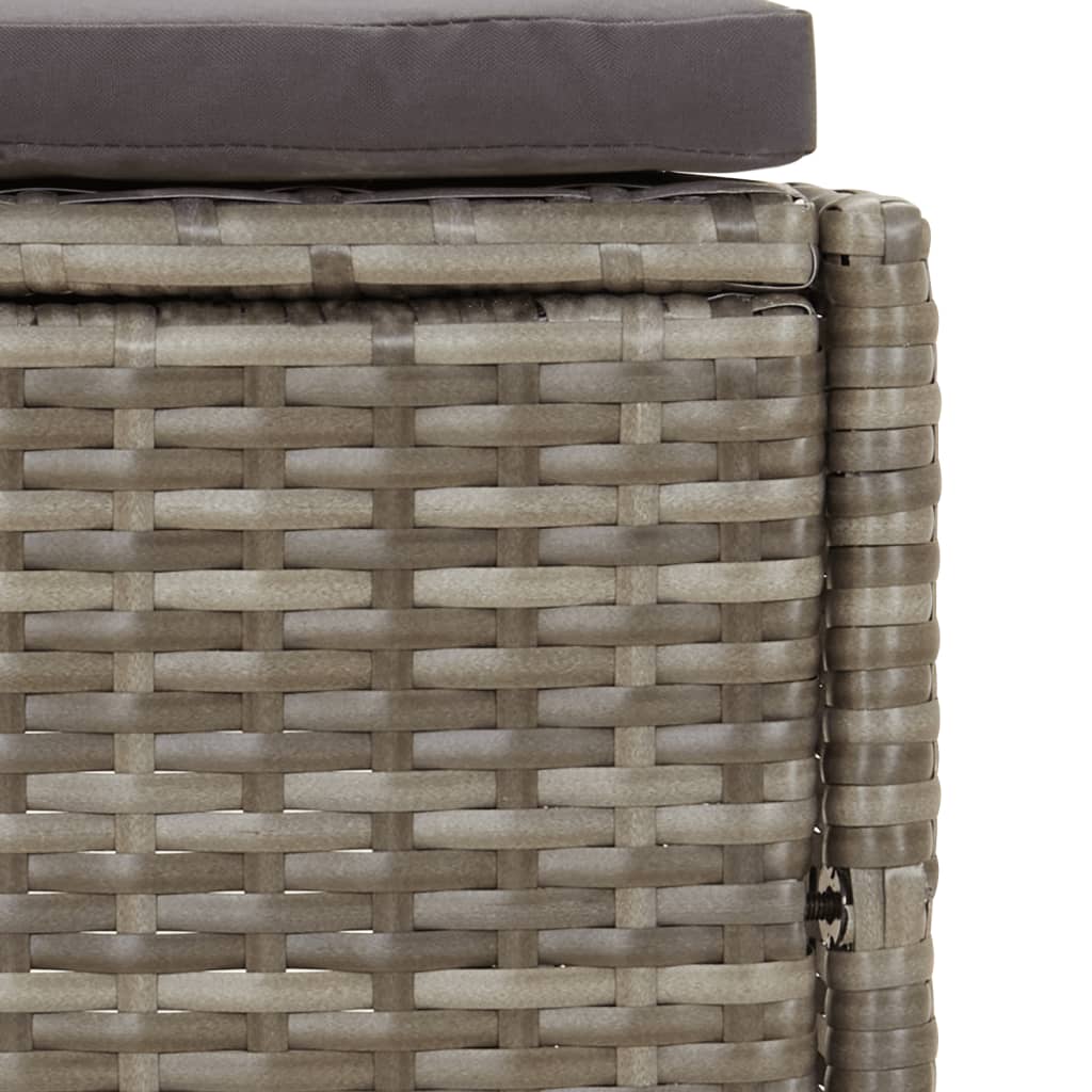 Opbergschappen 2 st poly rattan