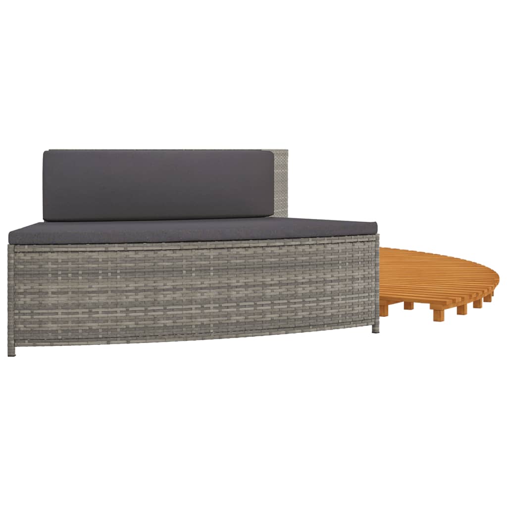 Opbergschappen 2 st poly rattan