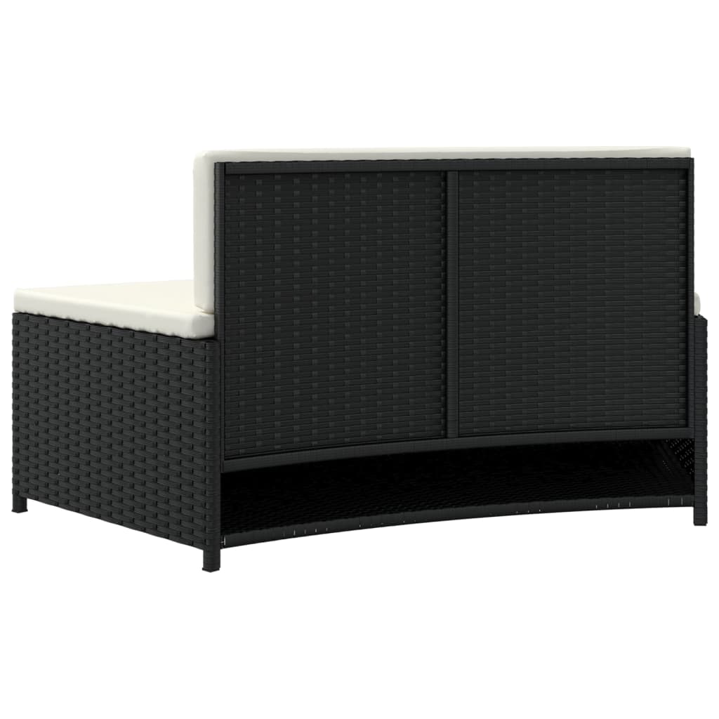 Opbergschappen 2 st poly rattan