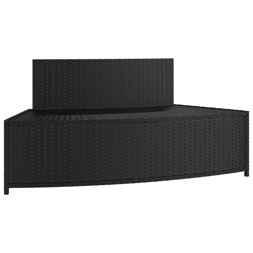 Opbergschappen 2 st poly rattan