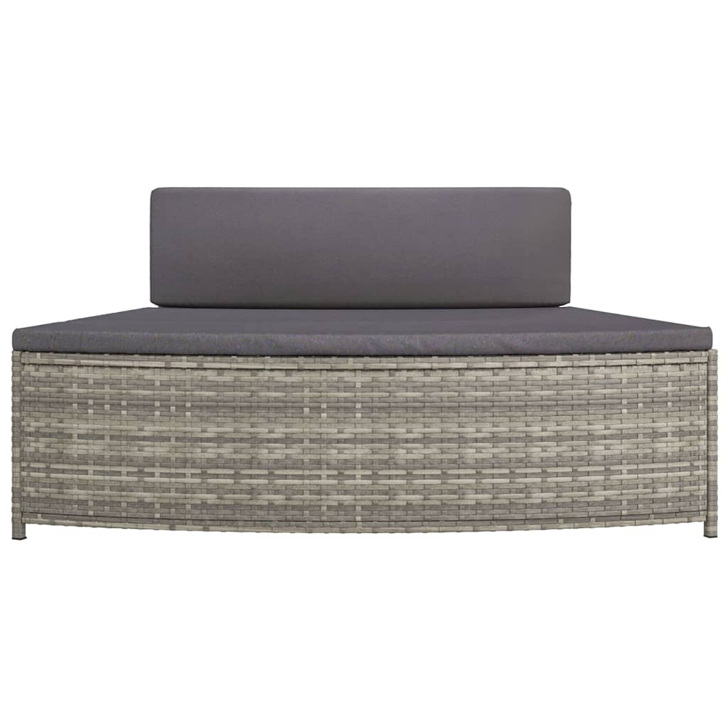 Opbergschappen 2 st poly rattan