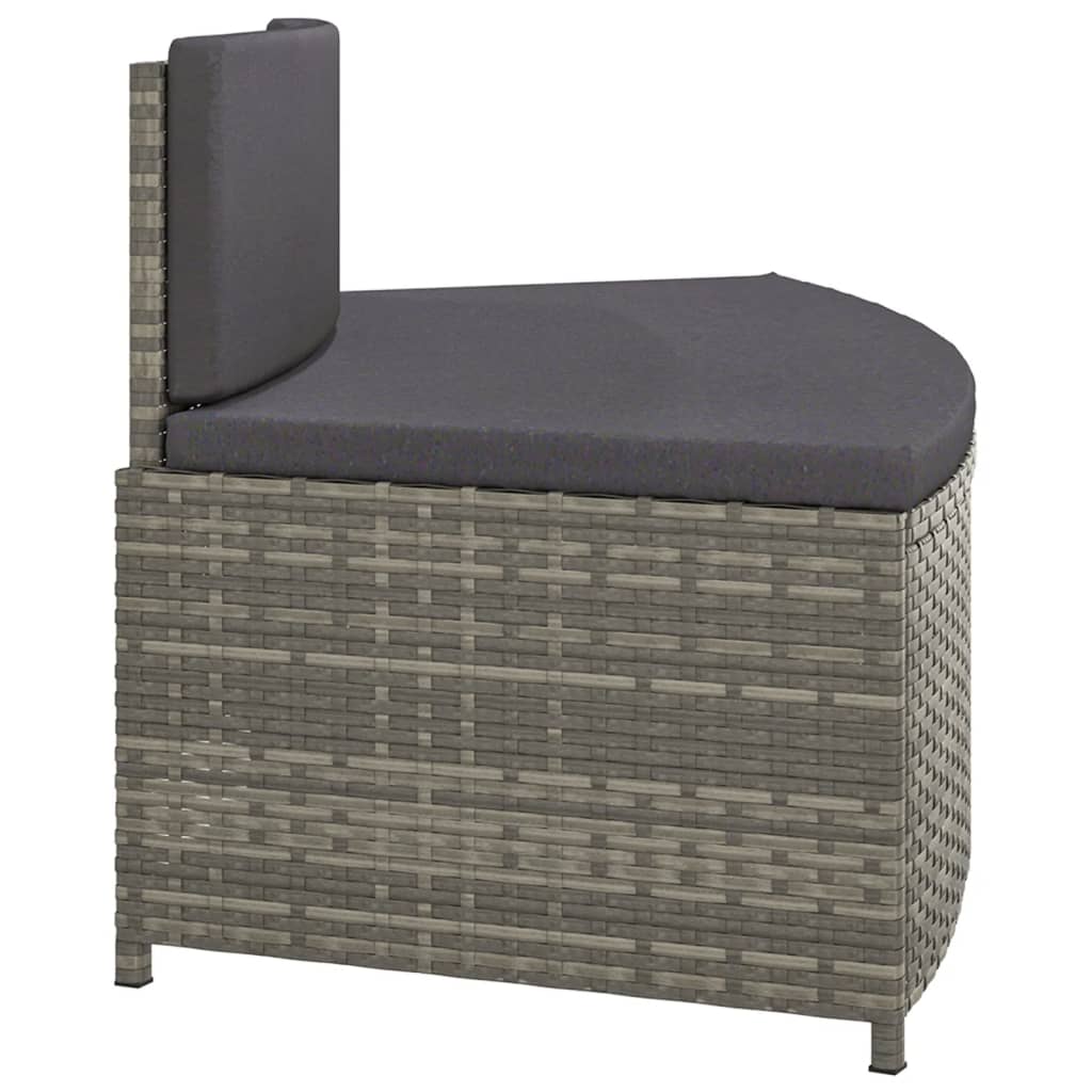 Opbergschappen 2 st poly rattan