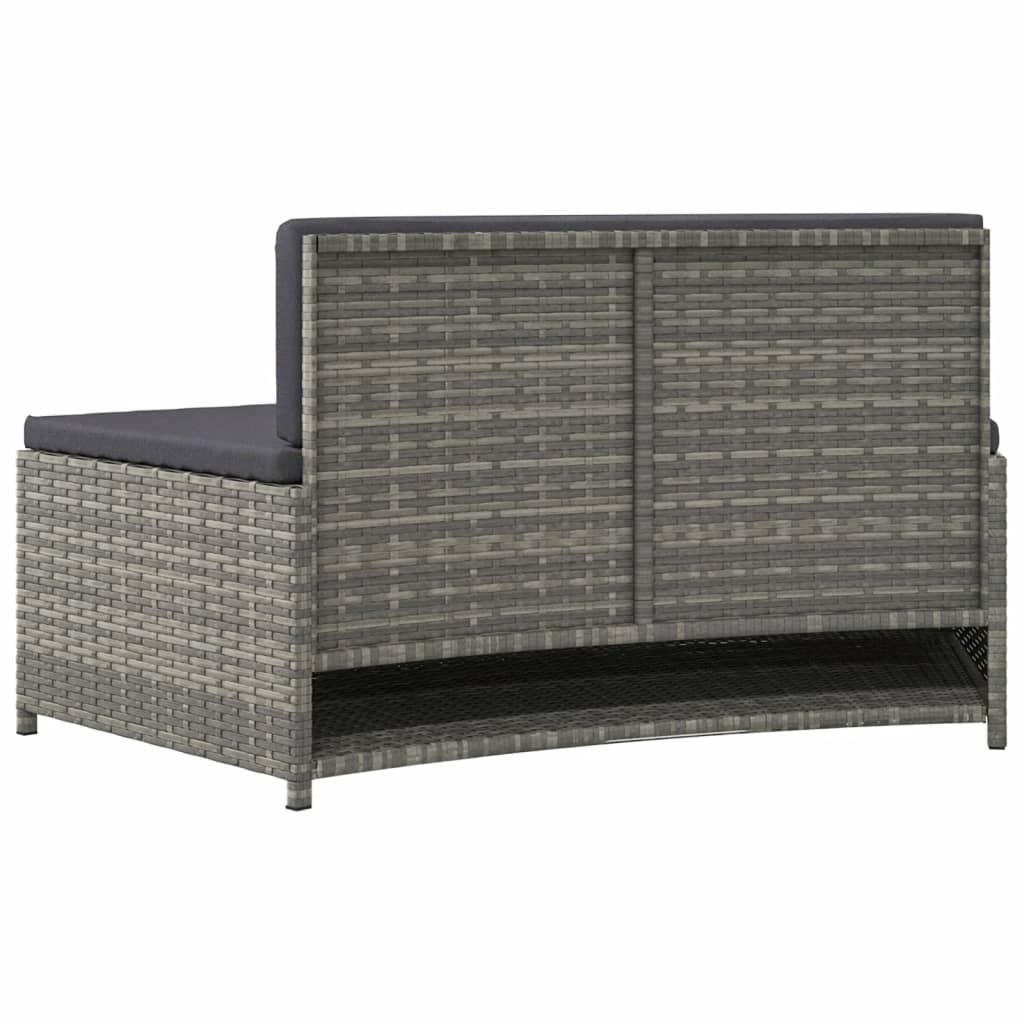 Opbergschappen 2 st poly rattan