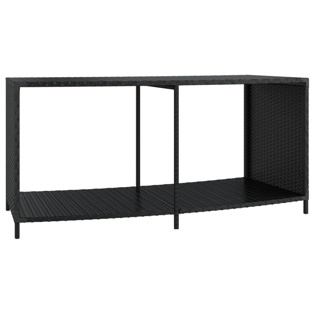 Opbergschappen 2 st poly rattan