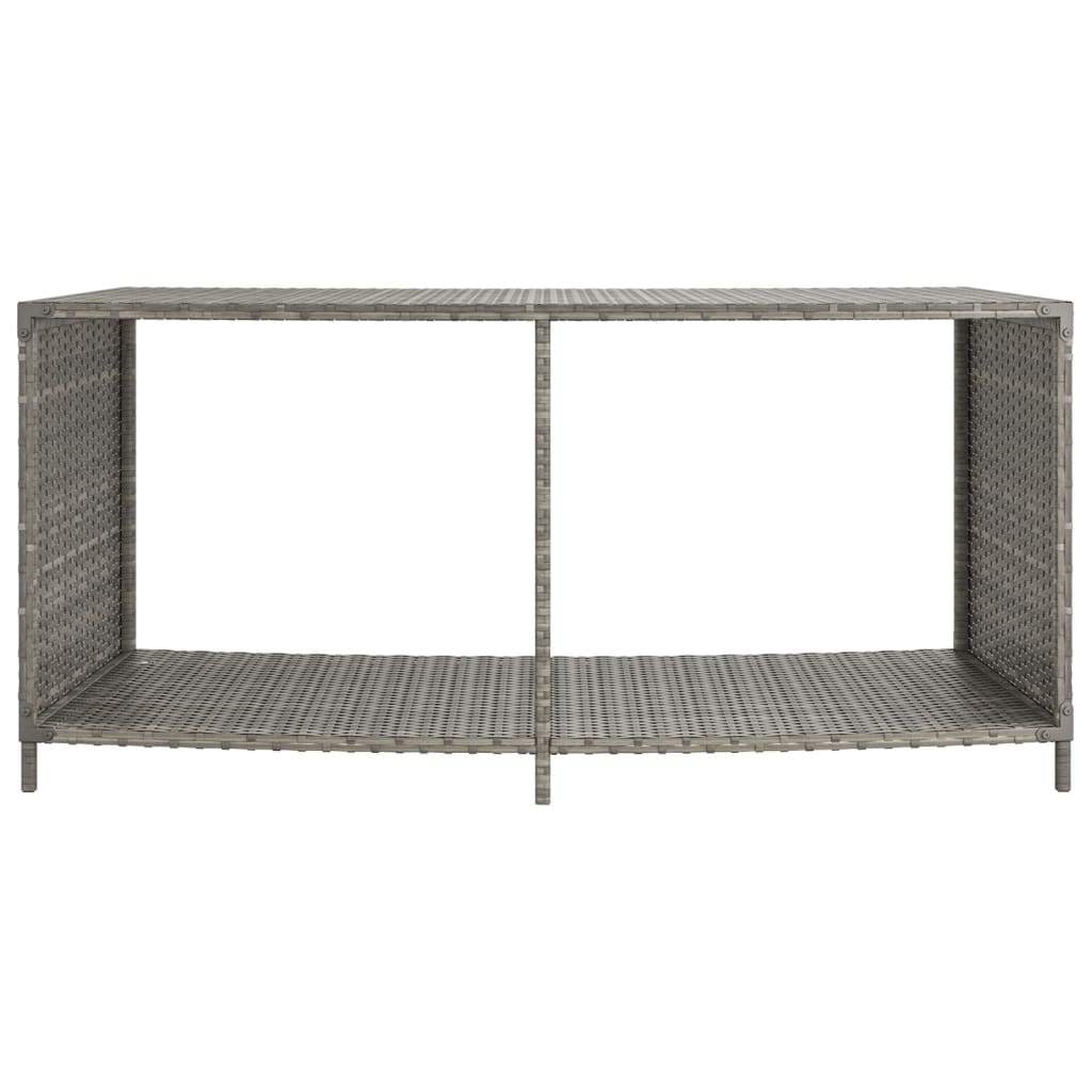 Opbergschappen 2 st poly rattan