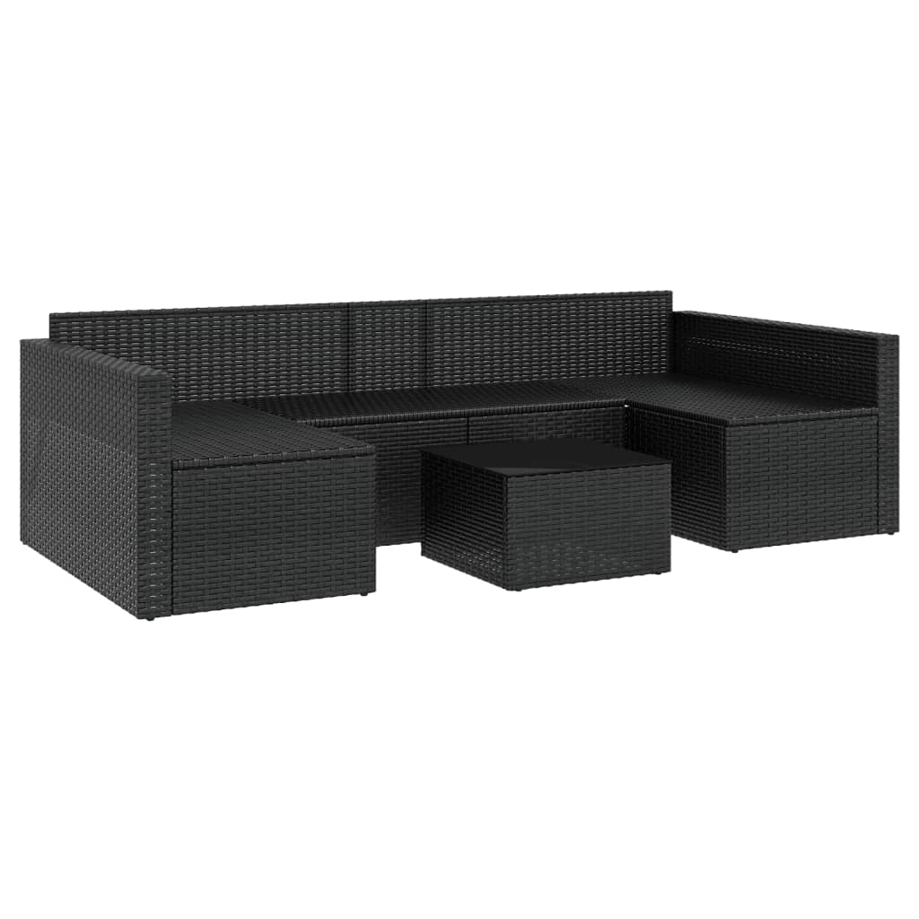 2-delige Loungeset met kussens poly rattan