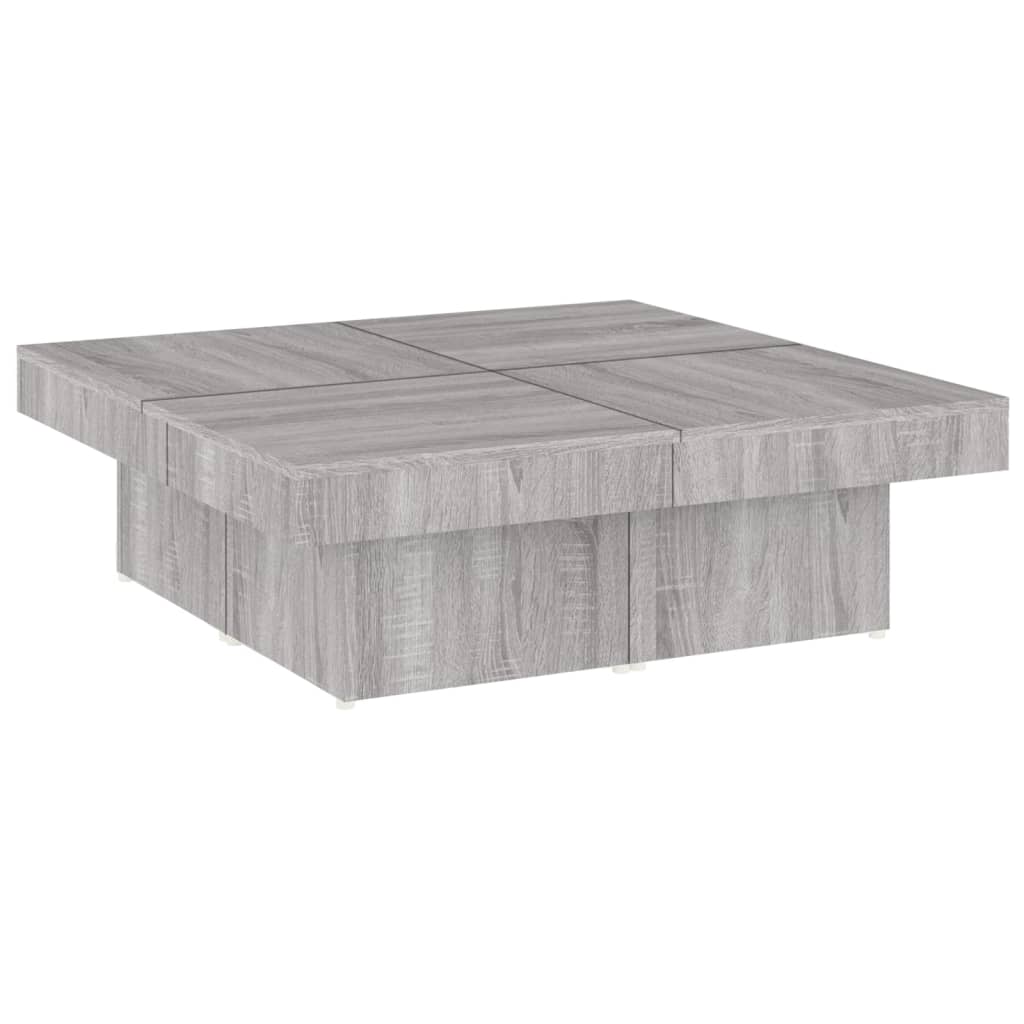 Salontafel 90x90x28 cm bewerkt hout