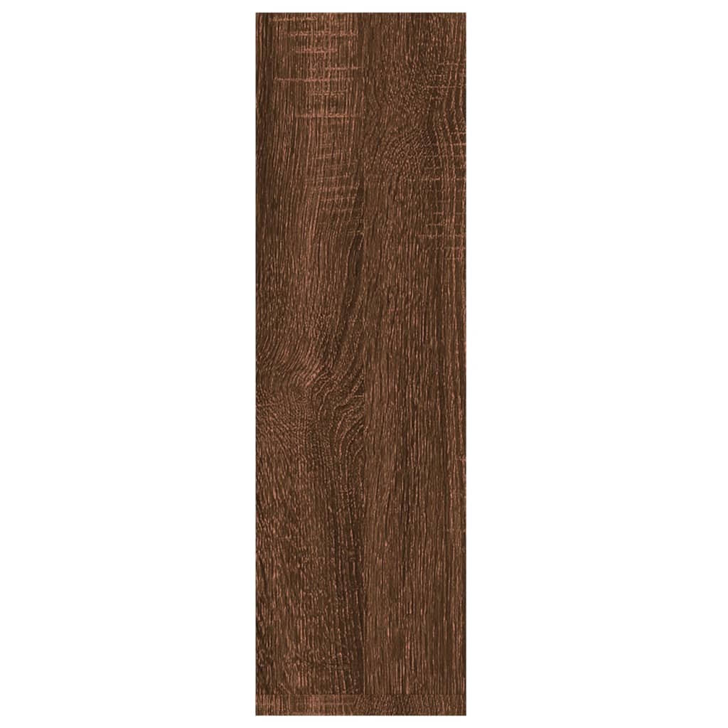 Wandschappen 2 st 50x15x50 cm bewerkt hout bruin eikenkleur