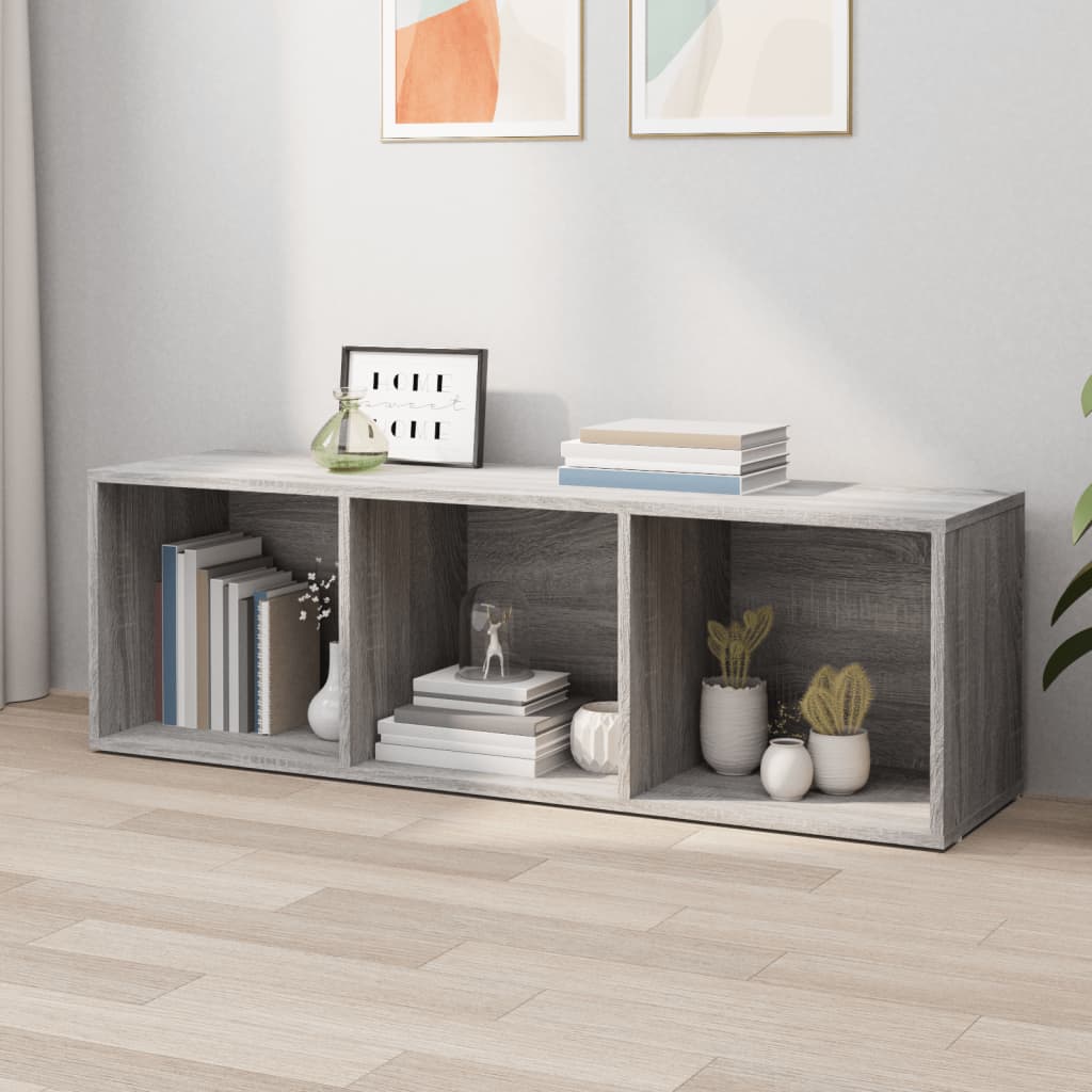 Boekenkast/tv-meubel 36x30x114 cm hout grijs sonoma eiken