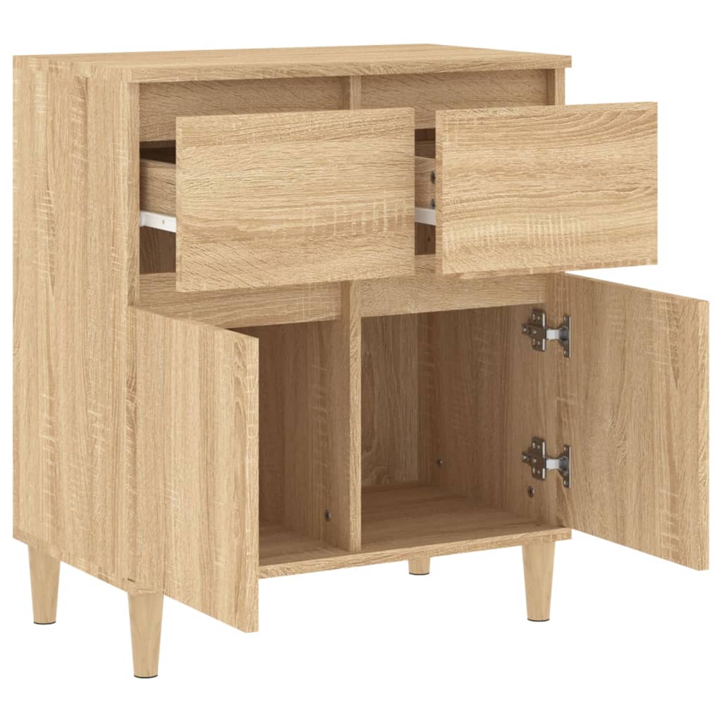 Dressoir 60x35x70 cm bewerkt hout eikenkleurig