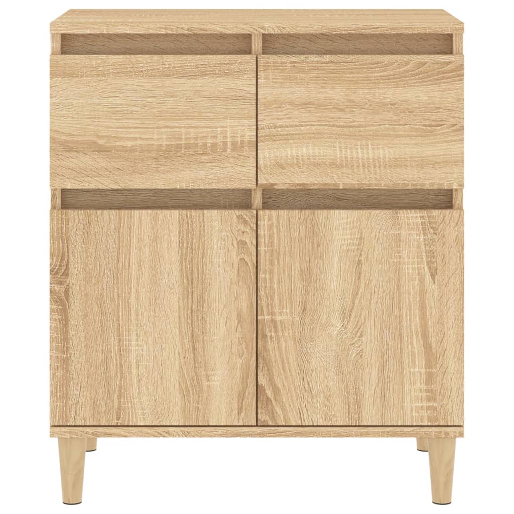 Dressoir 60x35x70 cm bewerkt hout eikenkleurig