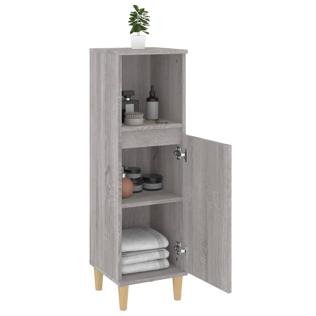 Badkamerkast 30x30x100 cm bewerkt hout