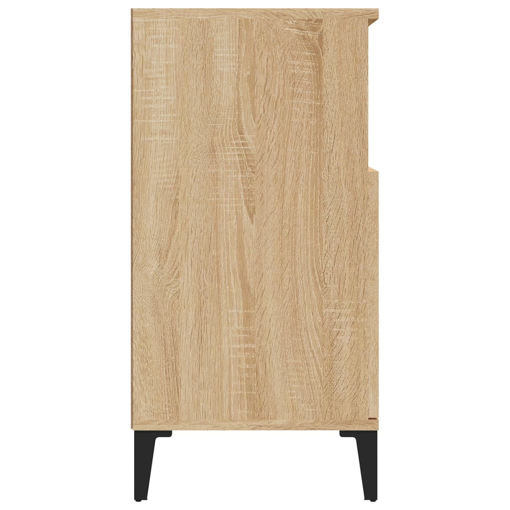 Dressoir 60x30x75 cm bewerkt hout eikenkleurig