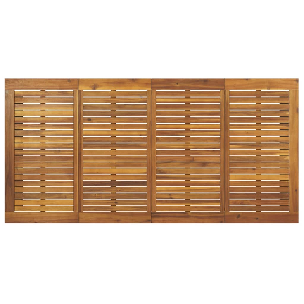 Tuintafel met U-vormige poten 140x80x75 cm massief acaciahout