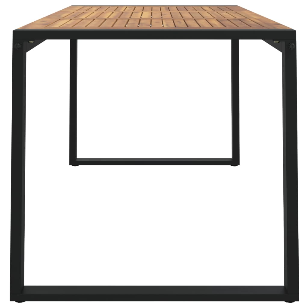 Tuintafel met U-vormige poten 180x90x75 cm massief acaciahout