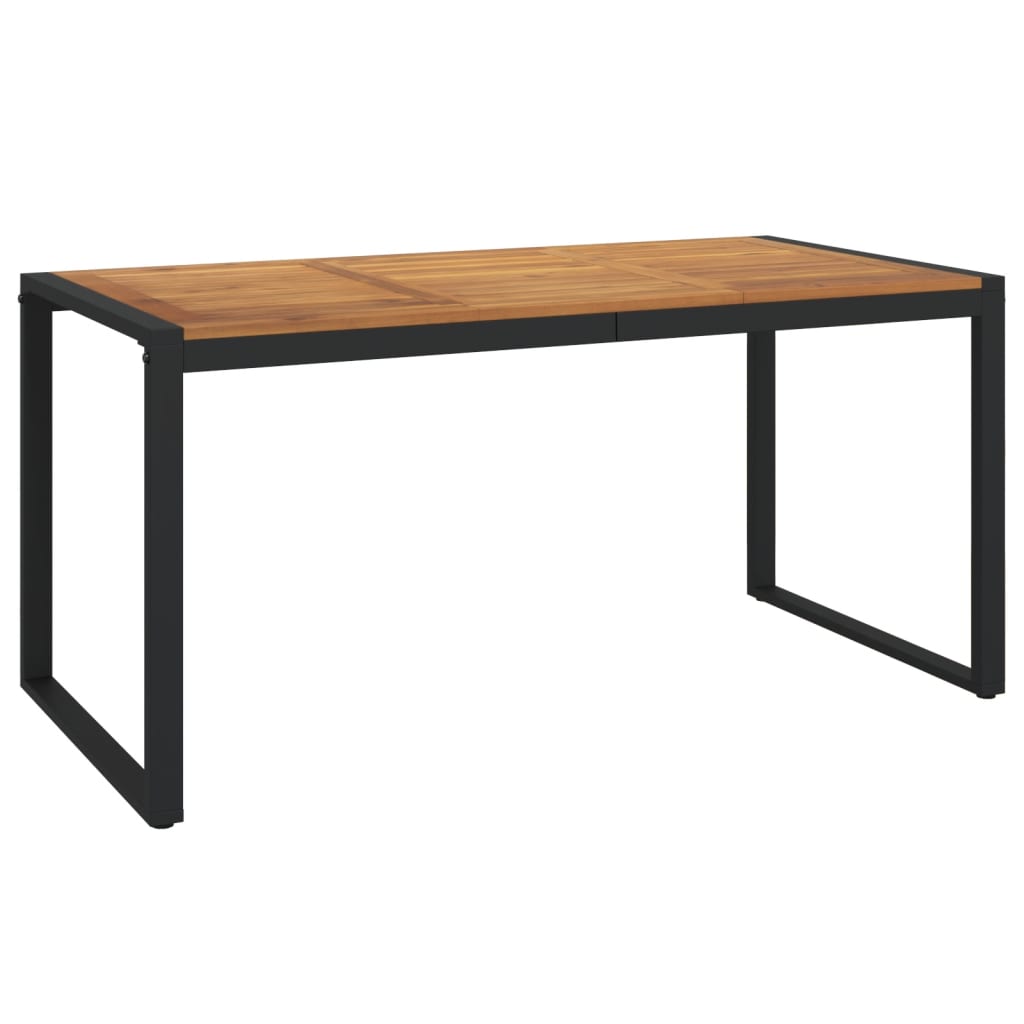 Tuintafel met U-vormige poten 180x90x75 cm massief acaciahout