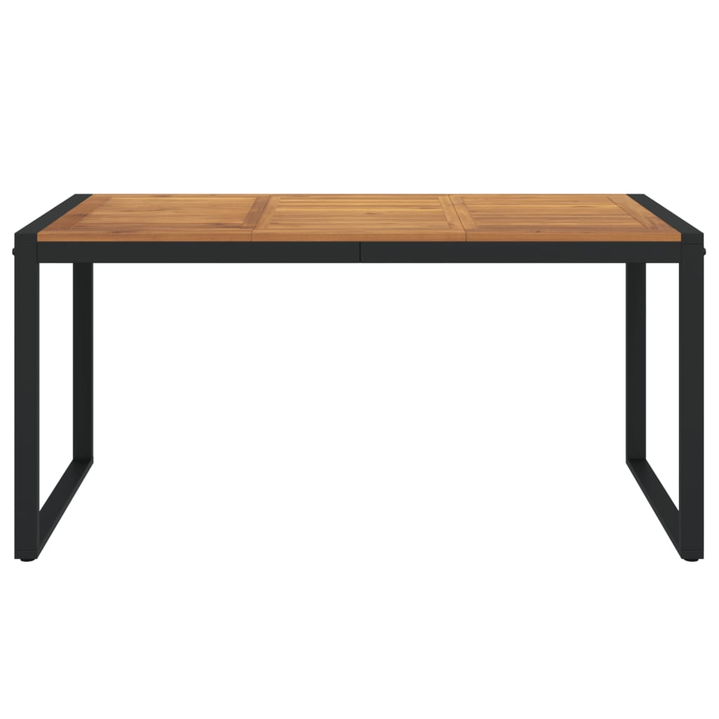 Tuintafel met U-vormige poten 180x90x75 cm massief acaciahout