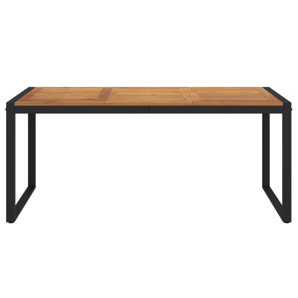 Tuintafel met U-vormige poten 180x90x75 cm massief acaciahout