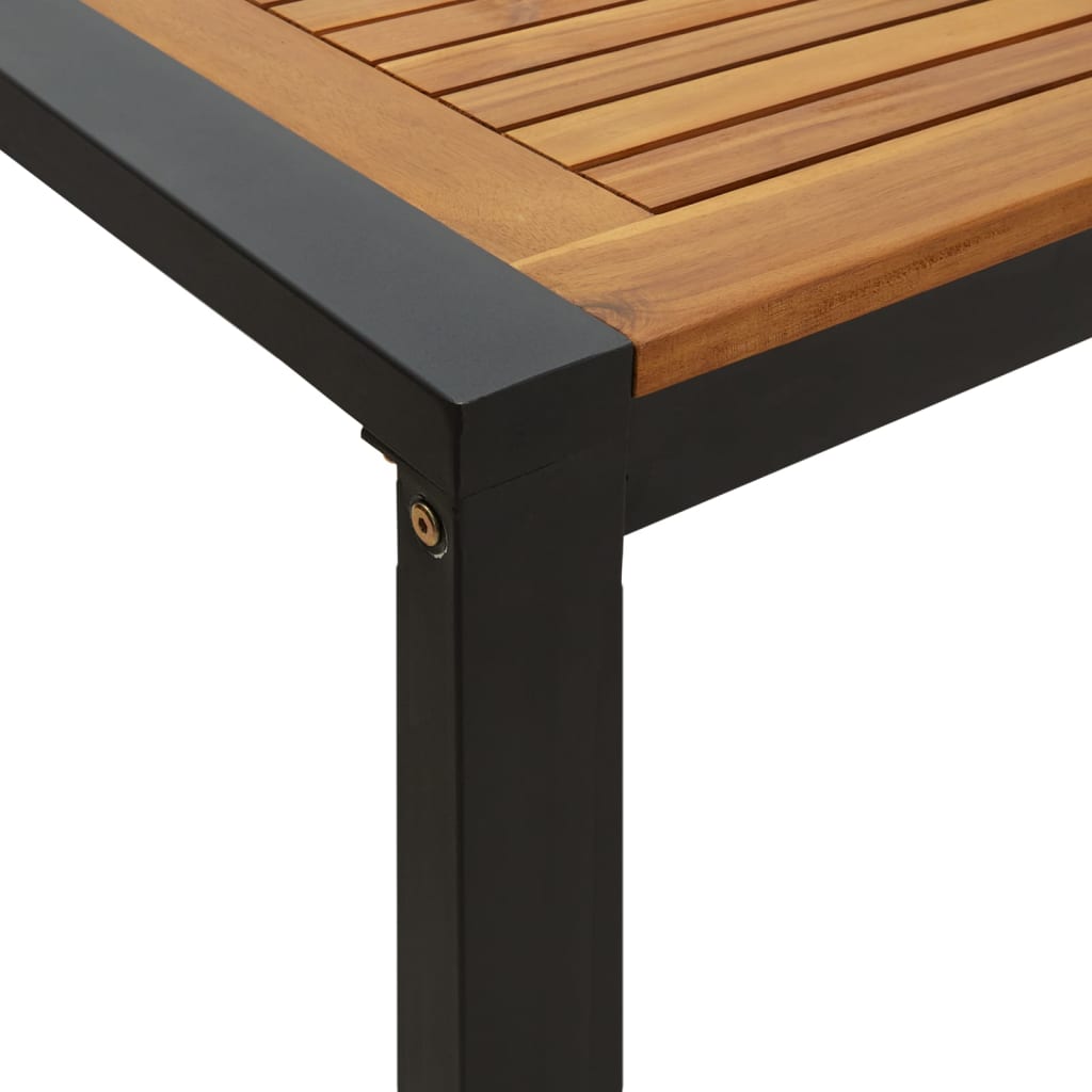 Tuintafel met U-vormige poten 180x90x75 cm massief acaciahout